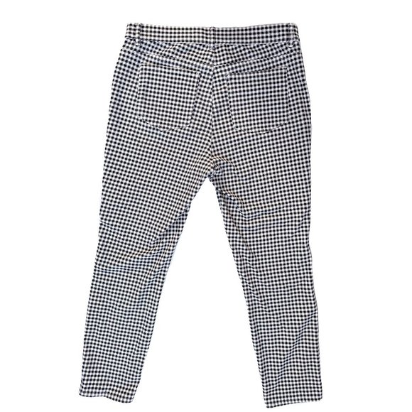 UNIQLO Gray White Checkered Print Stretch Pull On Slim Fit Legging (Size Large) - Picture 2 of 5